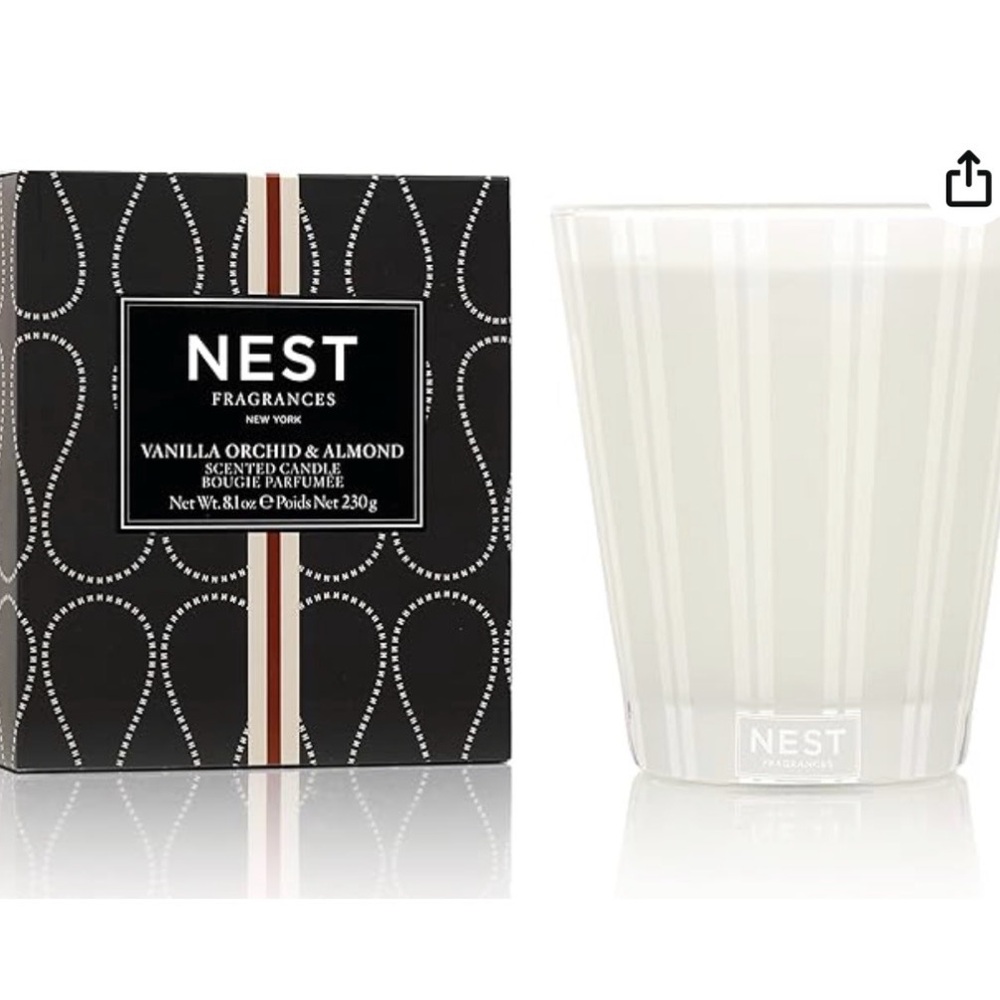 NEST Fragrances Vanilla Orchid & Almond Candle - Black and White